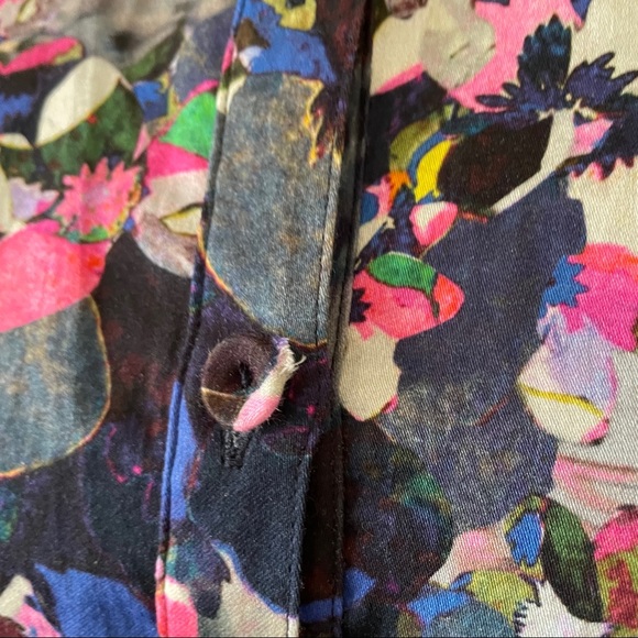 Erdem long sleeve floral print shirt button down top US 8 - Picture 11 of 11